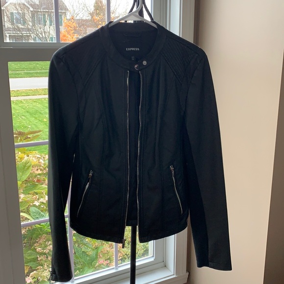 Express Jackets & Blazers - Express Faux Leather Jacket; Medium